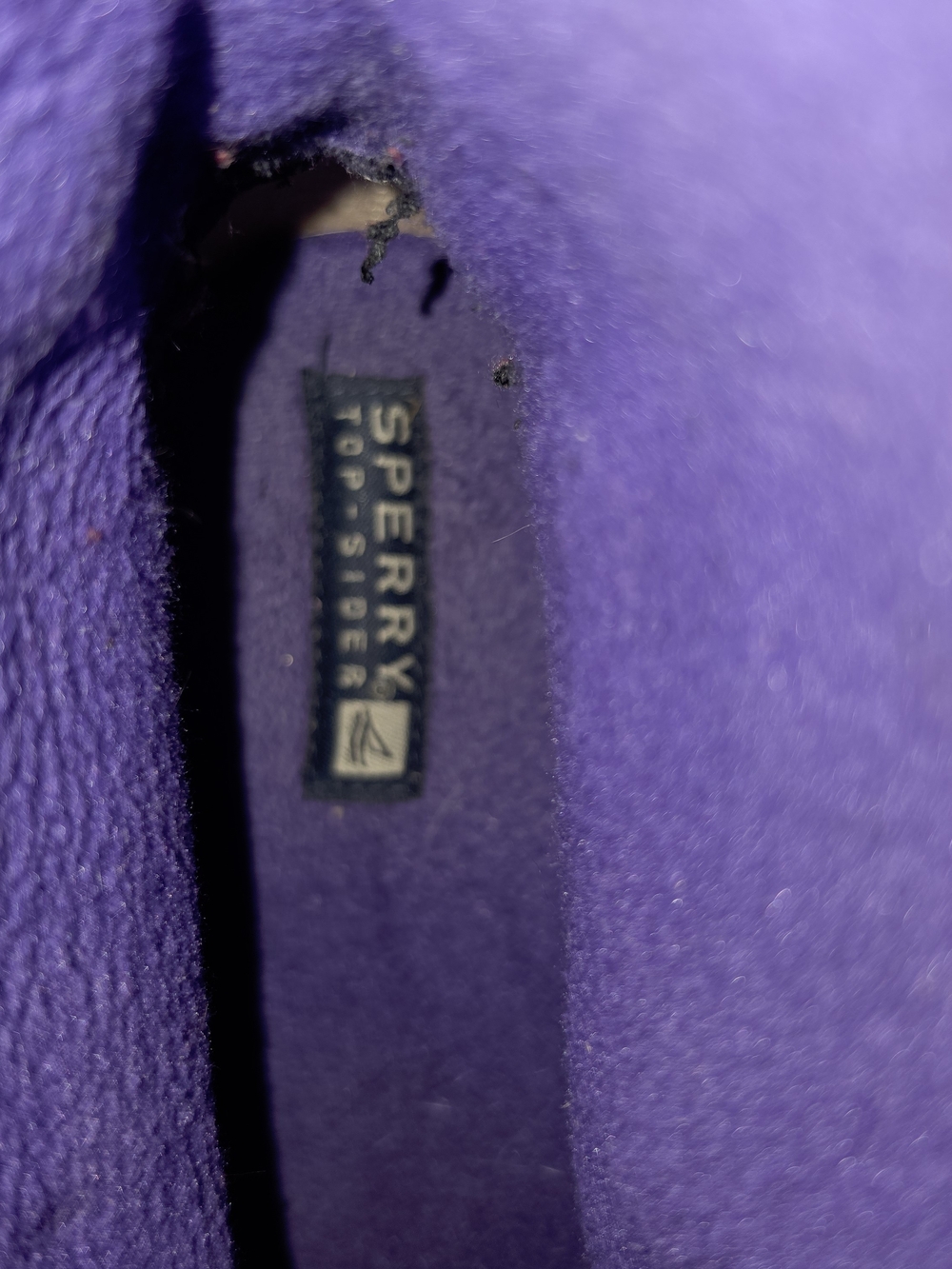 Sperry Black Quilted Lace-Up Winter Duck Boots with Purple Lining - Picture 10 of 10